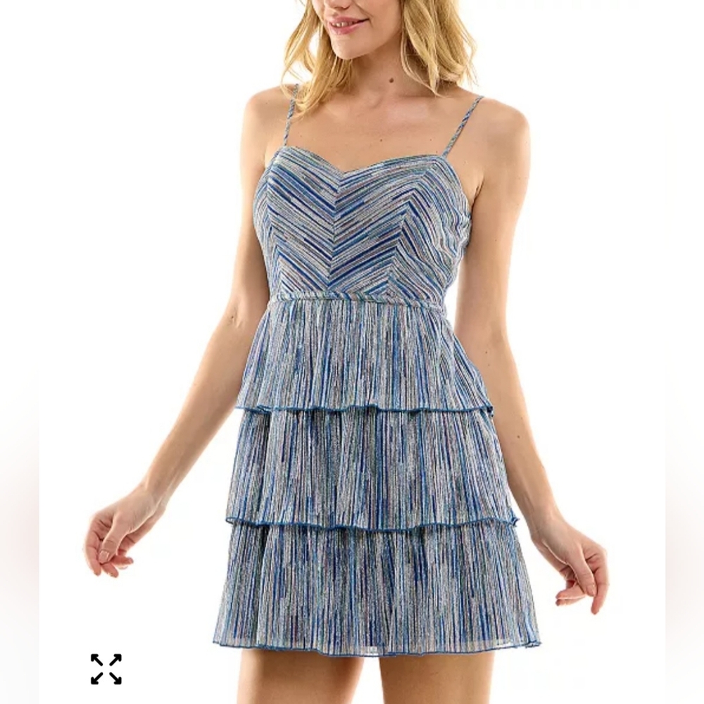 CITY STUDIOS Sweetheart-Neck Tiered & Flare Dress